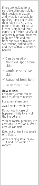 A.Vogel Echinacea Cream Daily Face Moisturiser Sensitive Troubled Spot Prone view 5