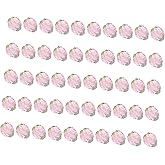 Healifty 50 Pcs Crystal Strawberry Beads 0.47 Inch Glass Fruit Charms Bulk Loose Spacer Beads for DIY Jewelry Making Bracelets Necklaces Crafts