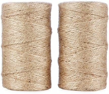 628 Feet Natural Jute Twine String for Crafts and Gardening Applications