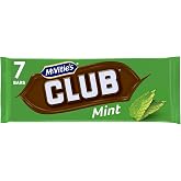 McVitie's Club Mint Biscuit Bars, 7 Bars per Pack, 154 g