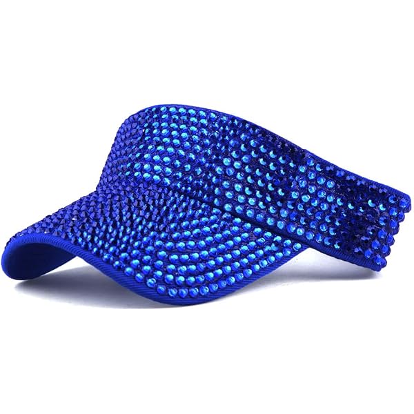 Amazon.com: 2 Pack Sparkly Rhinestone Clip on Visor Hats  display picture 2