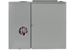 Leviton 400A Outdoor Meter Main Combo, 12 Spaces, Ringless with Lever Bypass, Removable 5th Jaw Installed, LS140-S5D