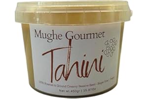 Mughe Gourmet Premium Turkish Sesame Tahini Paste 16oz (450g) | Silky Smoothy Creamy Texture in Hummus, Dips, Dressings | Vegan, Gluten-Free, Nut-Free, Dairy-Free, Paleo, Keto