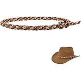 nemokamai Cowboy Hat Bands for Men Women, Leather Hatbands Belt for Cowboy/Western/Fedora/Cowgirl Hats Multicolor