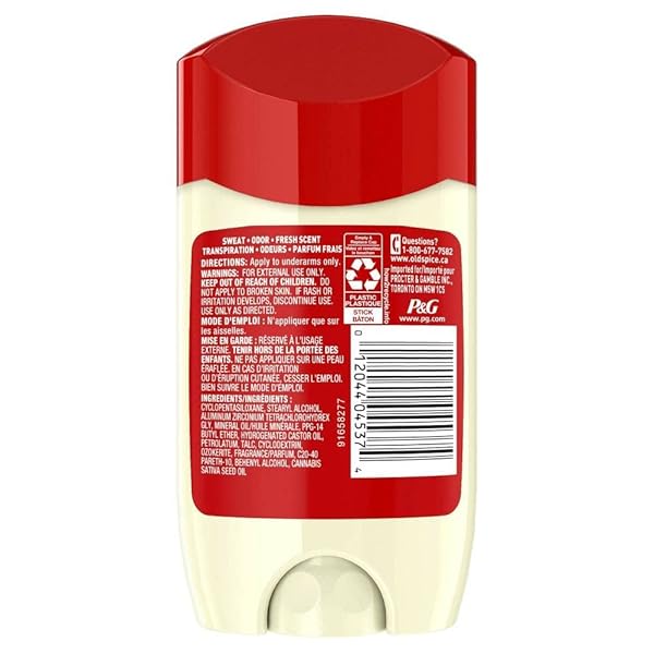 OLD SPICE ANTIPERSPIRANT DEODORANT, ALPINE WITH HEMP SEED OIL 2.6 OZ (PACK OF 3)