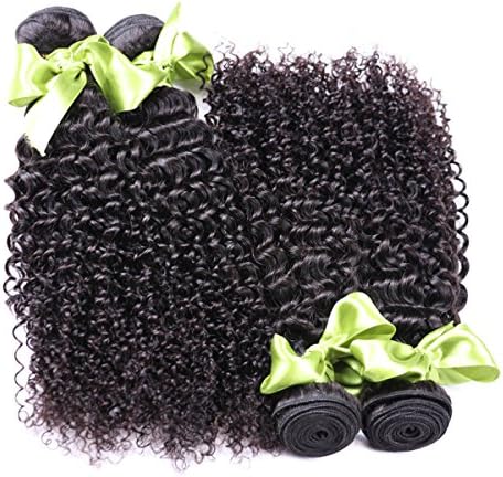 IUEENLY Brazilian Curly Virgin Hair 3 Bundles 7A Unprocessed Brazilian Curly Weave Human Hair Extensions Natural Color