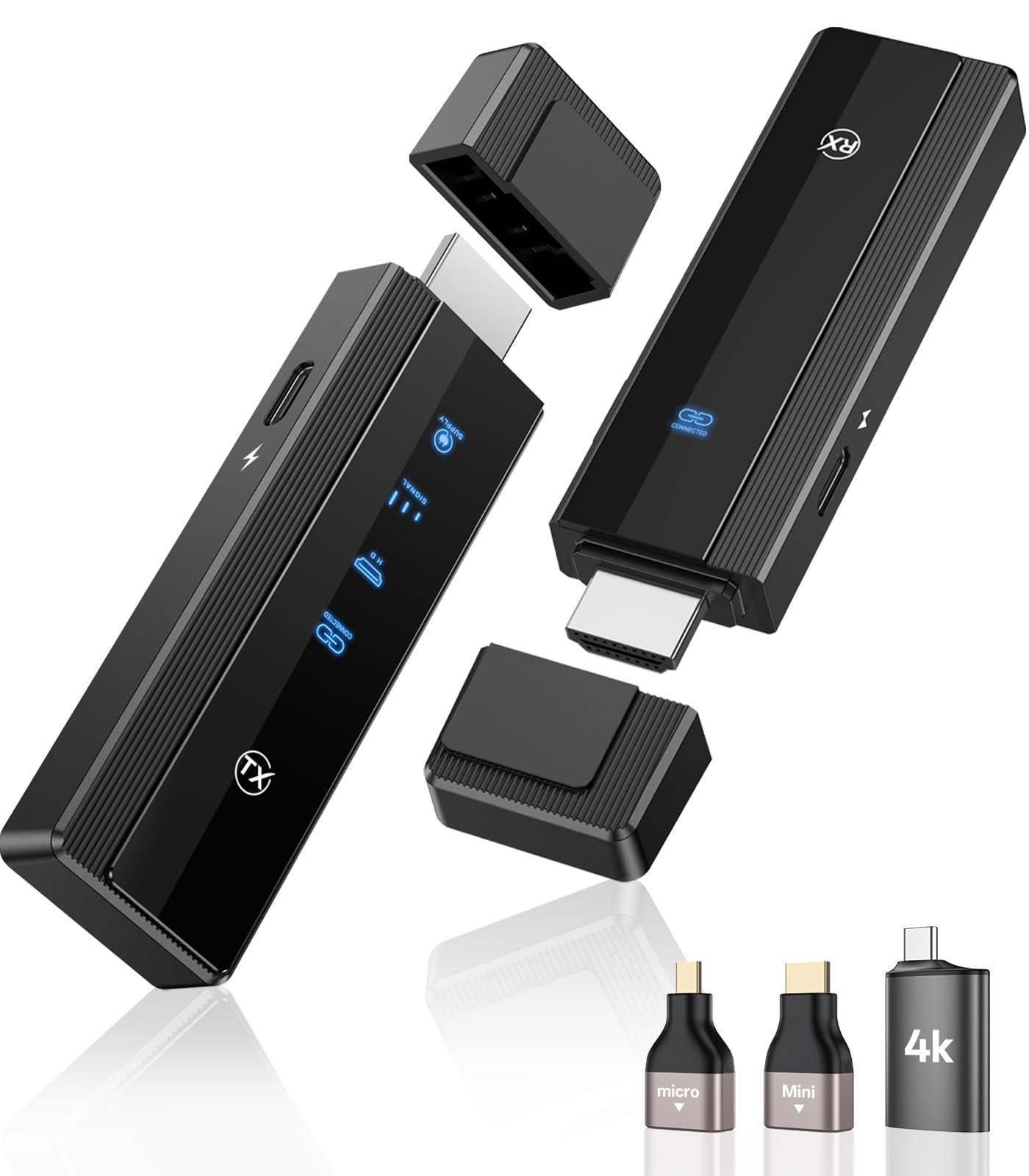 Photo 1 of 2026 Upgraded Wireless HDMI Transmitter and Receiver 328FT/100M, 4K Decode & 1080P 60Hz Zero Latency, 5G/2.4G Dual Band,Wireless HDMI Extender Display for Video/Audio to Monitor from Laptop/TV Box