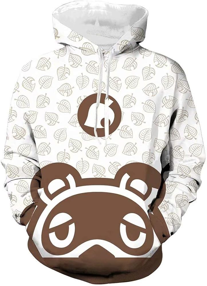 Unisex Animal Hoodies Crossing 3D Print Sweatshirt Casual Long Sleeve