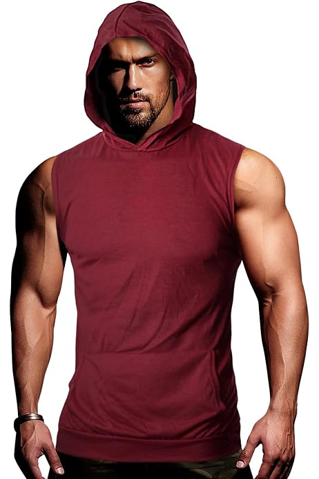 Double Fashion Men's Hipster Hip Hop Sleeveless Sweatshirt Hoodie Zip Up Longline  Tank Top (Black, S) at Amazon Men's Clothing store