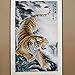 Sweethome Asian Silk Wall Scroll & Picture Scroll Calligraphy Hanging Artwork (The Tiger Coming Down)