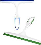 wokery 2Pcs Squeegee Multi-Purpose Shower Glass Rubber Wipers 22x27cm Blue/Green view 1