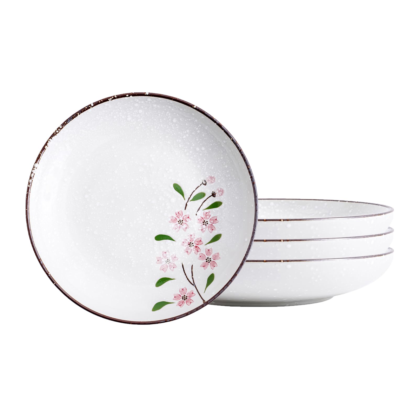 Photo 1 of DealbyBox Ceramic Dessert Plates, Small Salad Plates 6 Inch Appetizer Plates for Kitchen, Mini Dinner Trays for Cake Snacks Side Dish (4Pack, Pink Sakura)