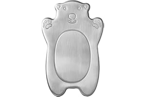 Outset Stainless Steel Polar Bear Ice Packs, Set of 2 Reusable Travel Coolers, 4.25” x 2.75" x 0.5"