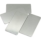 StayMax Stainless Steel Engraving Blank Tags Rectangle Stamping Blanks Blank Metal Plate 25 Pack 1x2Inch