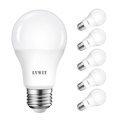 LVWIT 8.5W E27 LED Glühbirne 4000K Neutralweiß, Ersatz für 60W Glühlampe, ultrahell 806 lm, matt (6er Pack)