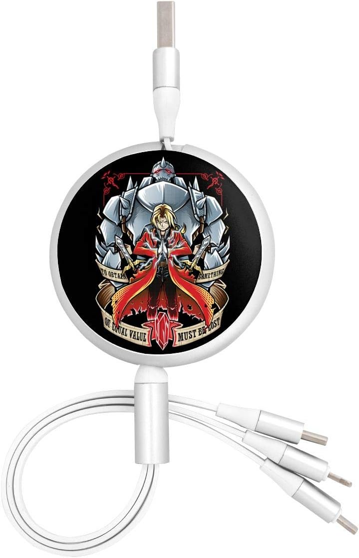 Pc Surface N C Fullmetal Alchemisti Sbrotherhood Anime Round Three In One Charging Cable Tpe Cable Aluminum Alloy Shell