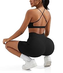 OMKAGI 2 Piece Workout Sets for Women Open Back