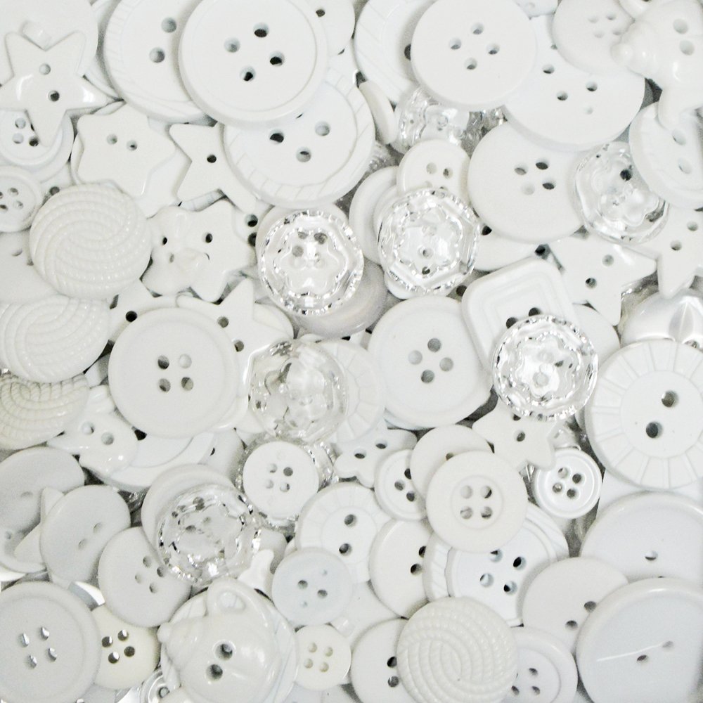 Blumenthal Lansing Favorite Findings Big Bag of Buttons-White 4oz, 4-Ounce