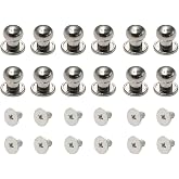 Biaungdo 12pcs Mini Drawer Pulls, Round Small Cabinet Knobs Handles | 0.31'' x 0.39'', For Dresser Closet Chest Drawer, Wooden Jewelry Box Cases