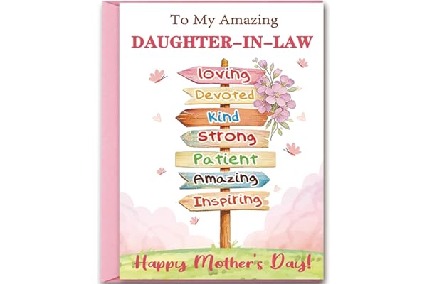 Mcduldul Daughter-in-law Mothers Day Card, Happy Mother's Day Cards Gifts for Daughter-in-law