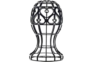 MoyRetty Wig Stand, Plastic Head-Shaped Cutout Design, Human Hair Pre Plucked wig stand for Long Short Hair, Suitable for use at Home or Salons, and Various Settings(Black)