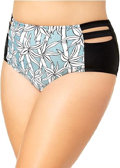 tummy control black bikini bottoms