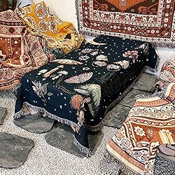 Hopstar Mushroom Butterfly Throw Blanket Moon