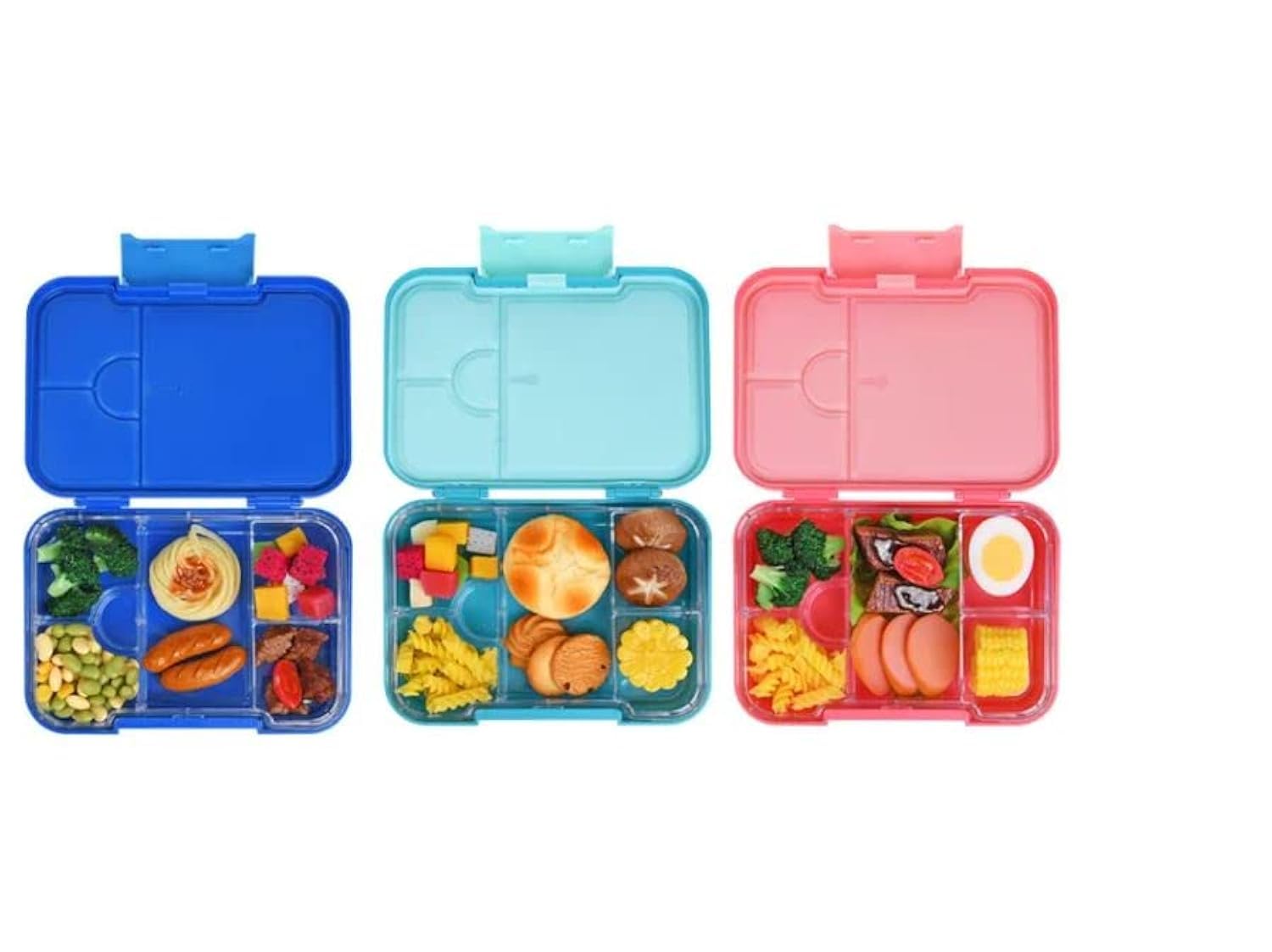 Generisch BPA-free lunch box with multiple leak-proof compartments for a healthy and environmentally friendly diet (pink)