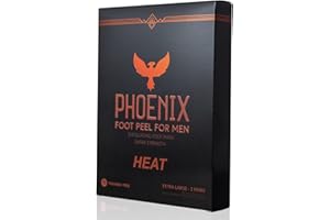 Phoenix Foot Peel for Men - Extra Large - Extra Strength - Cinnamon - Exfoliating Dry Feet Treatment - 2 Pack - Callus Remove