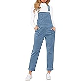 LookbookStore Womens Overalls Corduroy Bib Adjustable Straps Fashion Jumpsuit Overall for Women with Pocket