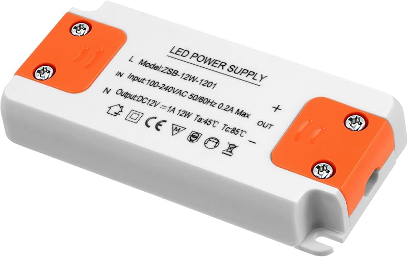 AXFEE LED Driver 12W 12V 1A Transformer 100-240V AC to DC Constant Voltage
