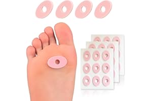 DECPROCH Callus Cushions, Oval Corn Pads, Foam Padding with Self-Stick Adhesive, Protects Toes, Foot and Heel from Rubbing and Friction, Pain Relief from Calluses, Corns, Blisters (90 Count, Small Size)