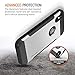 Trianium iPhone X Case [Duranium Series] Rugged Holster Heavy Duty Protective Cover with Built-in Screen Protector for Apple iPhone X Phone (2017) Belt Clip Kickstand [Full Body Protection] - Silver