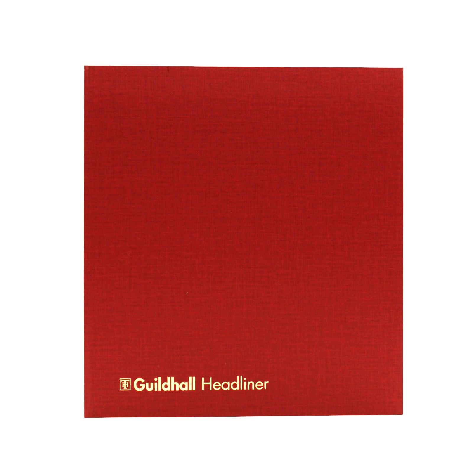 Exacompta - Ref 48/4-12Z - Guildhall - Headliner Case bound Hardback Account Book, 298 x 273mm, 4 Debit and 12 Credit Column, 80 Pages, Burgundy Vinyl Cover, Traditionally Sewn