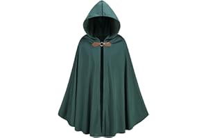 TOONRAIN Men's Adult Medieval Cloak Hoodie Retro Role Playing - Renaissance Cape Costume