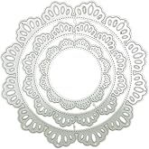 Multi-Layer Circle Die Cut for Card Making,Scrapbooking Die-Cuts,Nesting Circle Metal Cutting Dies Congratulations Cuts Embossing Stencils Template for DIY Scrapbooking Decor Wedding Blessing Card