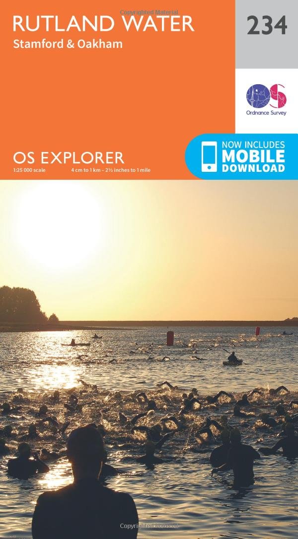 Rutland Water Map | Stamford & Oakham | Ordnance Survey | OS Explorer Map 234 | England | Walks | Hiking | Maps | Adventure