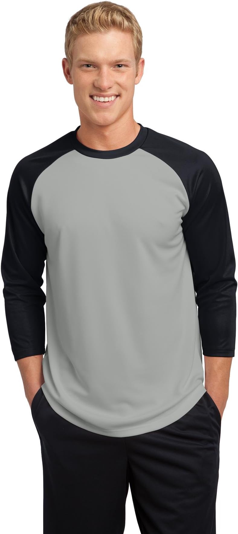 Sport-Tek ST205 PosiCharge Baseball Jersey - Silver/Black - M