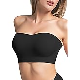 Easybunny Strapless Bras for Women Wireless Minimizer Non-Slip Silicone Bandeau Bralette Plus Size Bra Stretchy Tube Top