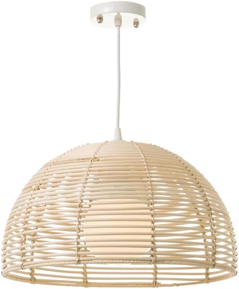 dcasa lampara colgante de rattan natural beige oriental para cocina sol naciente