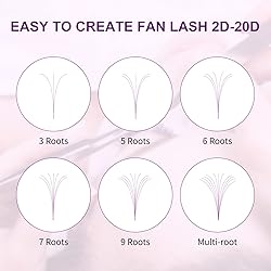 Colored Lash Extensions .07 D 15mm Easy Fan Lash