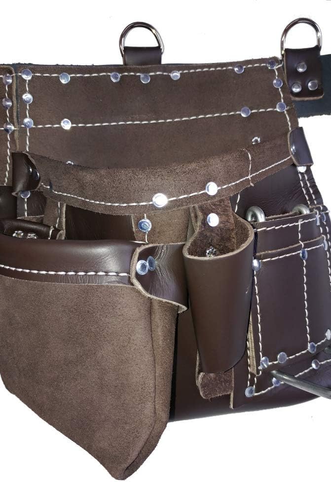 Tool Aprons 100 Leather Tool Belt Apron Professional Quality 401 Cadillac Black Steel Tools Home Improvement Mceadvisory Com
