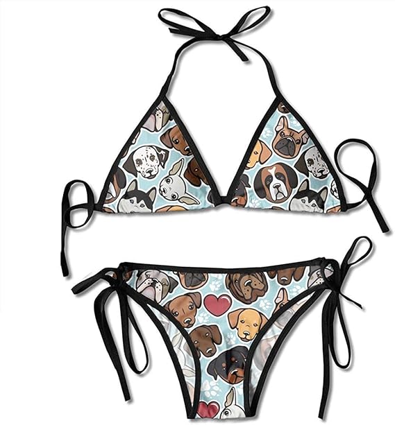 Usie2s Swimsuit Dog Breeds Dog Collection Womens Wrap Top