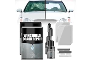 Zezzo Car Windshield Crack Repair Fluid,2024 New Windshield Repair Kit for Chips and Cracks,Glasses Repair Kit for Fixing Chips, Cracks, Bulls-Eye and Star-Shape Cack,Window Crack Repair Kit (2pcs)