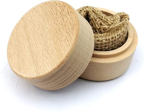 Caja para anillos de madera de haya rústica personalizada para boda: Amazon.es: Hogar