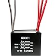 YukiHalu Ceiling Fan Capacitor CBB61 5+5+5uf 5 Wire 250V Compatible with New Harbor Breeze Hunter and Others