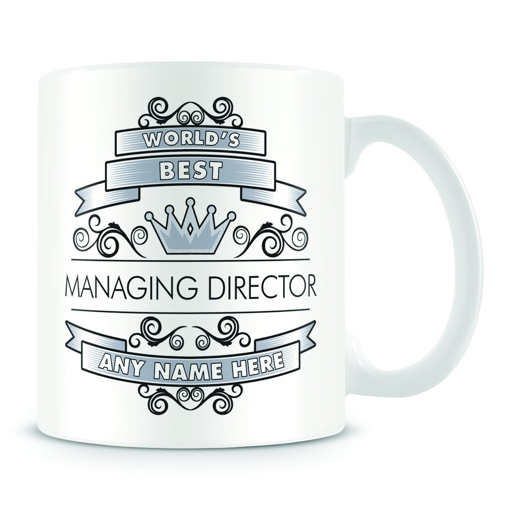 Managing Director Mug 'Worlds Best' design Personalised Mugs for
