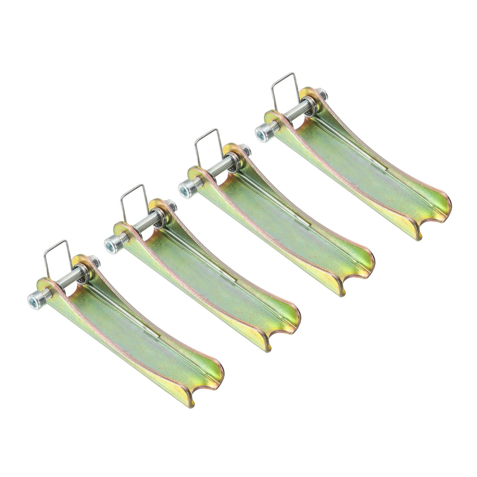 PATIKIL 3.7 Inch Hook Safety Latch Kit, 4 Pack Metal Towing Hitch Replacement for Clevis Hook Trailer, Golden Tone