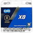 KMC Bike Chain X8, High Performance Bicycle Chain, Unbeatable Durability & Easy Mounting with X-Bridge Outer Plate, Shifting Performance Bicycle Chain, Multi-Speed Bike Chain,1/2" X 3/32" - 114 Links