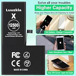 Luuzkla 12500mAh (2025 New Upgrade) Battery